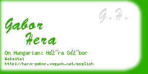 gabor hera business card